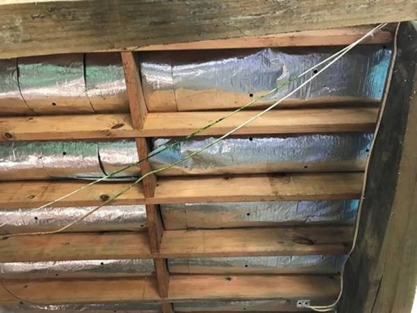 foil insulation installed underfloor