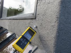 Elevated moisture readings on Harditex cladding